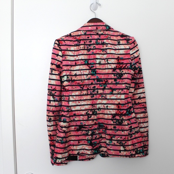 Banana Republic Striped Floral One Button Blazer - Picture 4 of 5